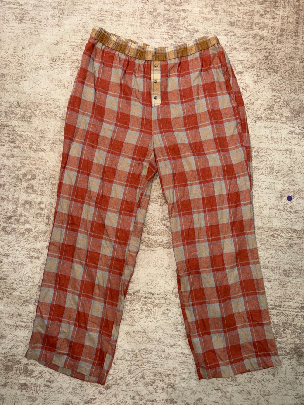 Women’s 2 Piece Set Orange Plaid Casual